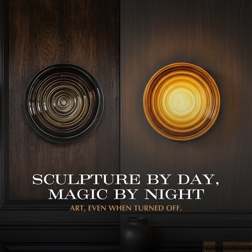 Amber Wave Wall Light